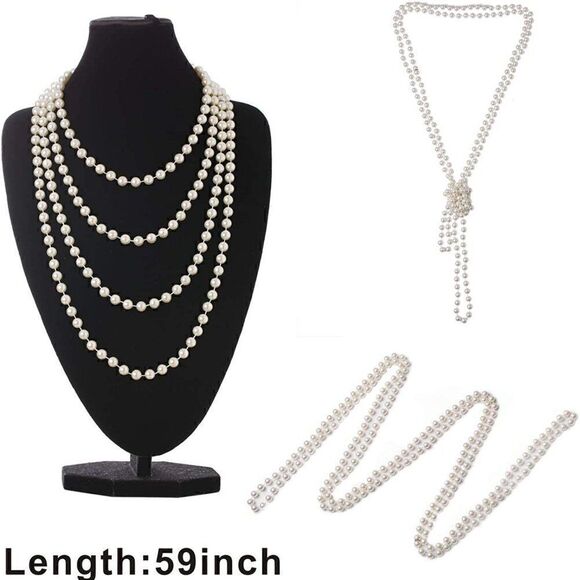 🖤🤍 6PCS Halloween Bundle Cruella Cosplay Costume Party1920s Accessories Set - Picture 7 of 17